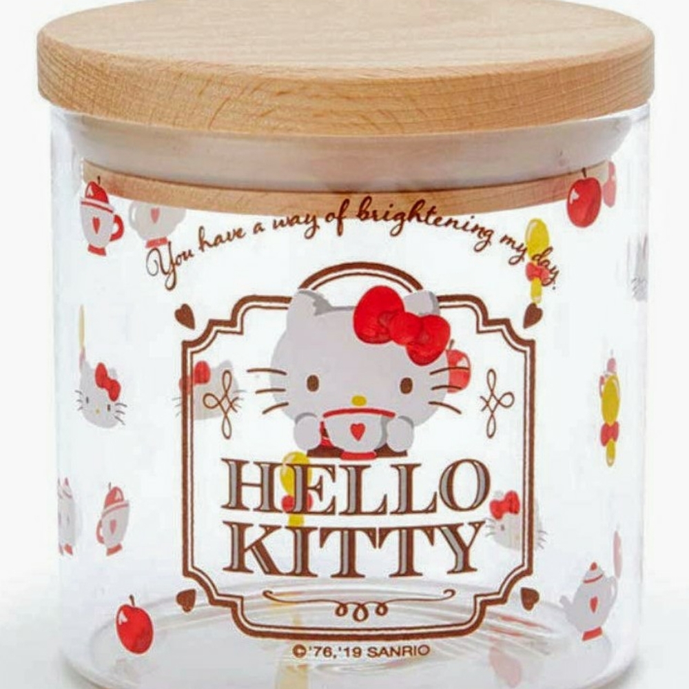 HelloKitty Sanrio Glass Canister Winter's Tea Time